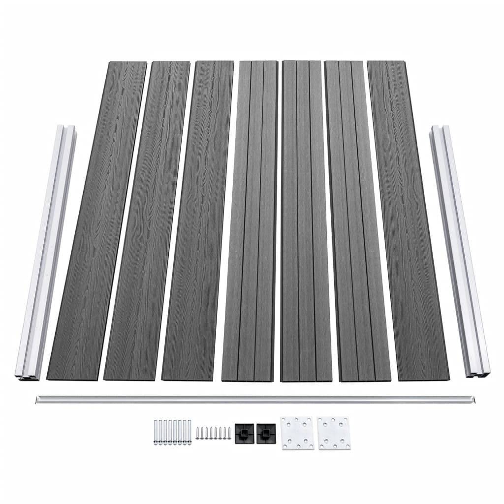 Ensemble de panneau de clôture WPC Gris 872 x 146 cm - PANGIVO - Image 6