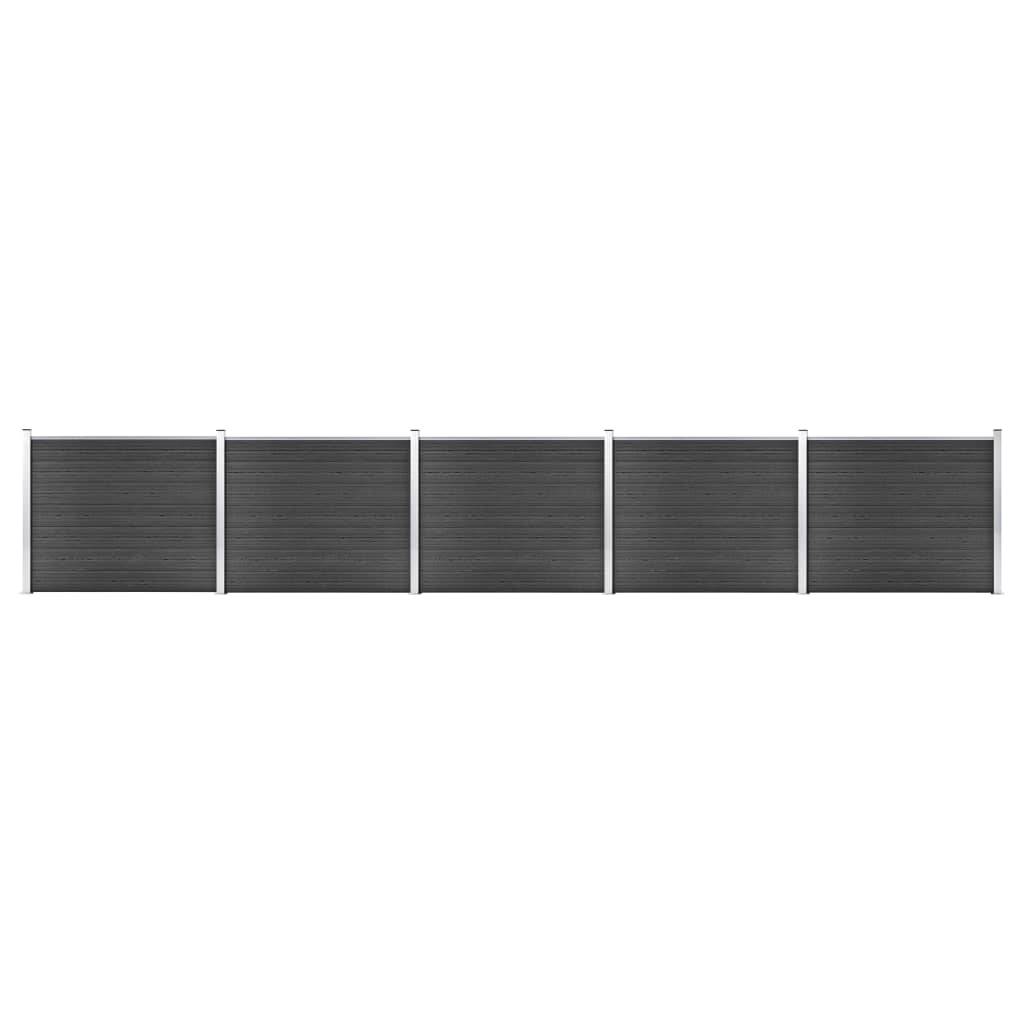 Ensemble de panneau de clôture WPC Gris 872 x 146 cm - PANGIVO - Image 1