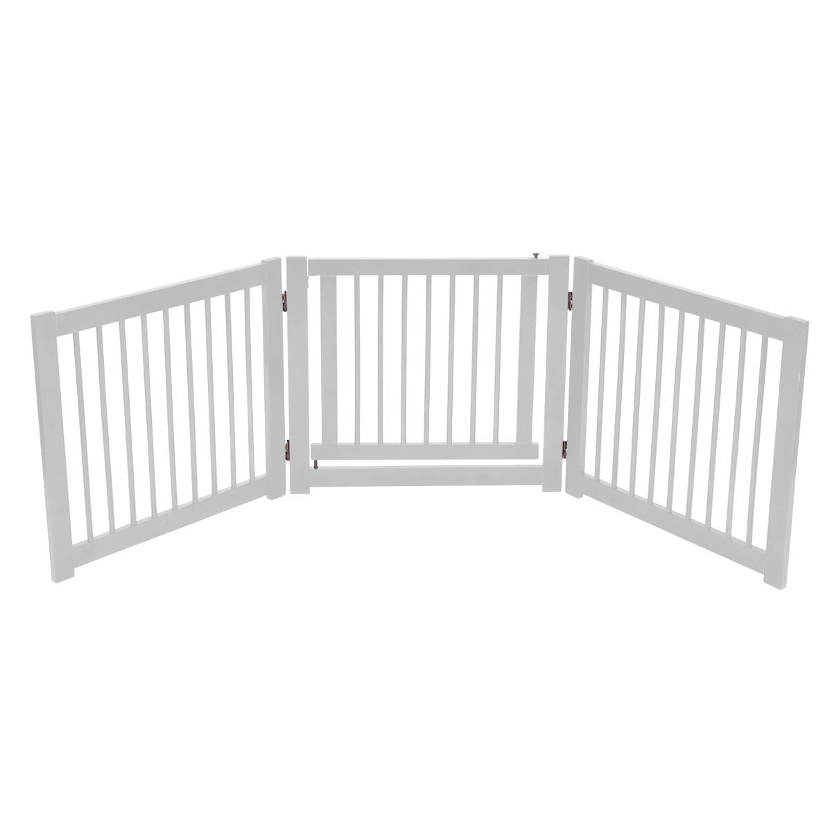 Barrière de Porte pour Chien Pliable Barrière de Sécurité pour Animaux en Bois de Pin  206 x 61cm - Image 1