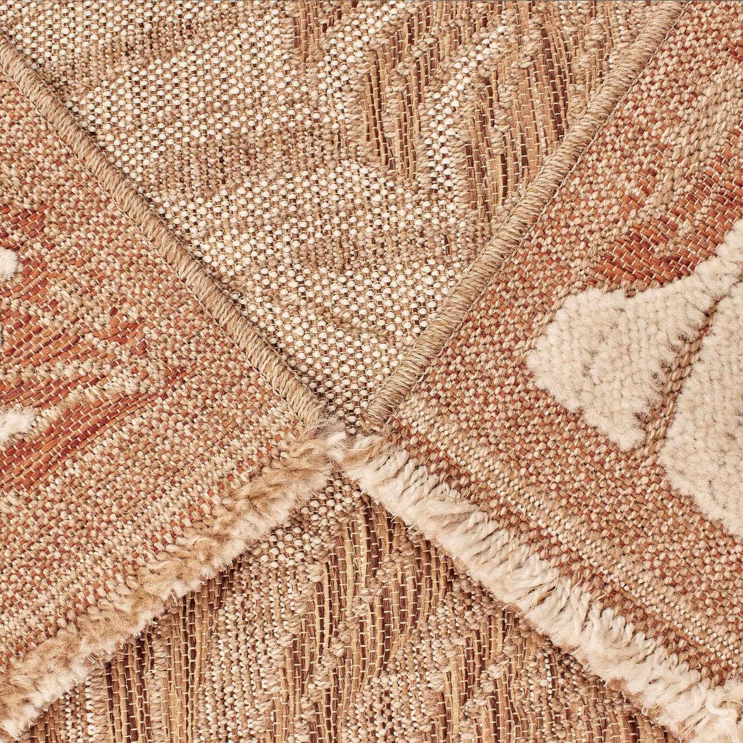 Autre - Tapis intérieur et extérieur en polypropylène marron 60x90cm - Image 4