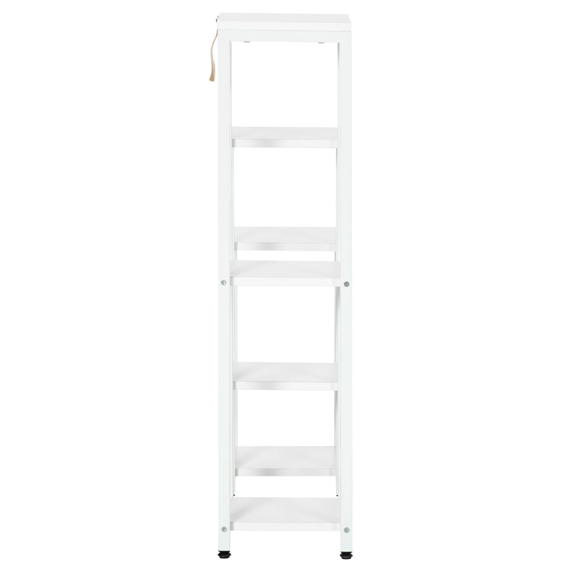 Porte-plantes 7 niveaux bois et acier avec dispositif anti-basculement blanc 65x23x94cm - ComfortXL Outdoor Living - Image 10