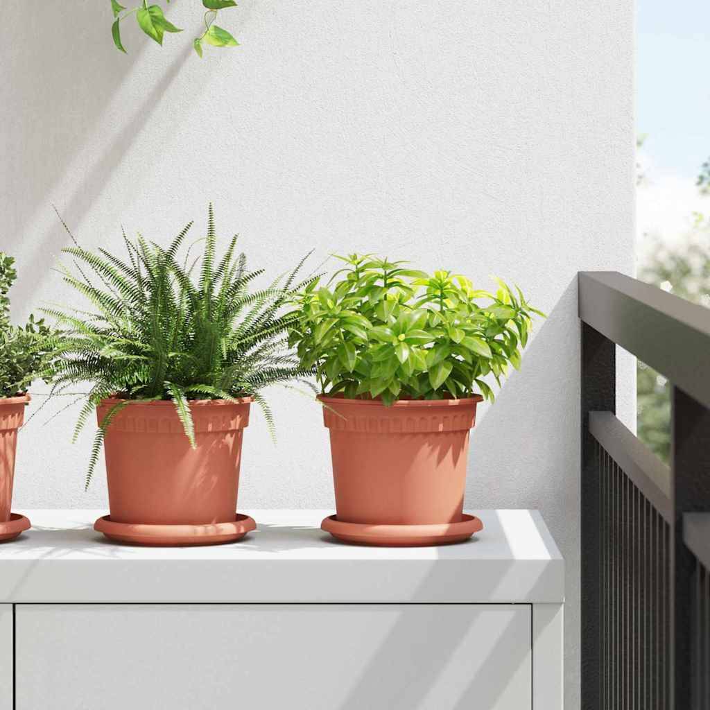 Vidaxl - Pots de plantes 24 pc Rouge brique Plastique vidaXL 3403263 - Image 1