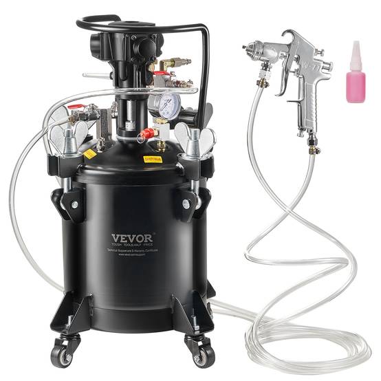 VEVOR Réservoir de Peinture sous Pression 10 L 70 PSI Agitation Automatique - Image 1
