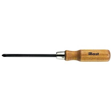 Tournevis BOST Manche bois - Lame cruciforme Phillips - 6 X 125 mm - 604100