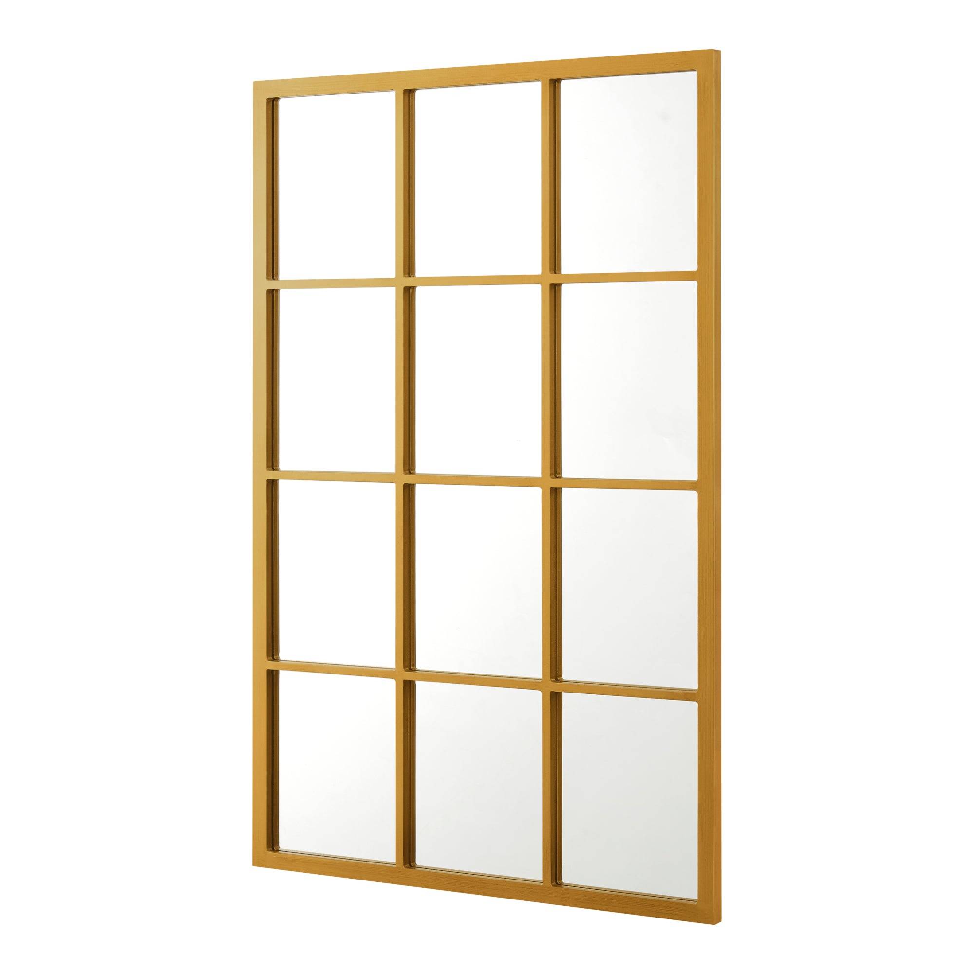 Miroir mural rectangulaire 90 x 60 cm or - Image 1
