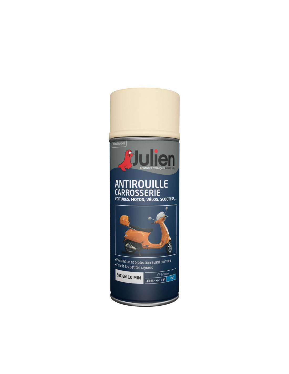 Julien - Peinture Julien Carrosserie Antirouille Aérosol Mat 400ml - Julien