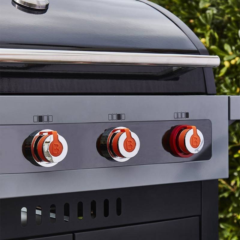 Barbecue au gaz BRASERO Boston Black 4K Turbo - 4 brûleurs + 1 Turbo Zone, Noir - Image 4