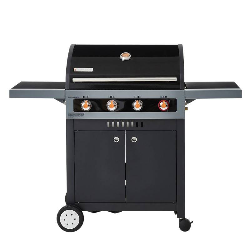 Barbecue au gaz BRASERO Boston Black 4K Turbo - 4 brûleurs + 1 Turbo Zone, Noir - Image 1
