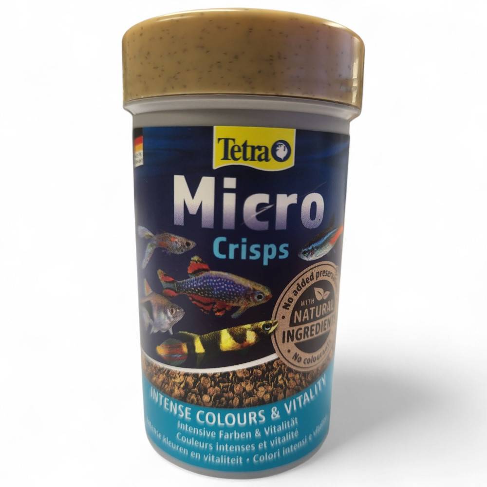 Micro crips aliment complet pour petit poisson tropicaux 39g/100ml - Gamm  vert