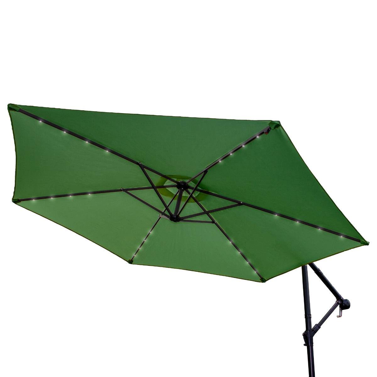 Monstershop - Parasol Vert  3m avec LED's Intégrés avec Base Ronde - Image 4
