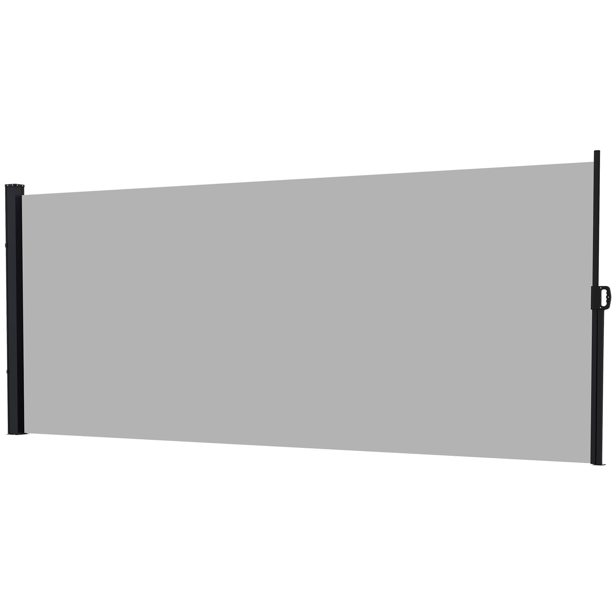 Store latéral aluminium polyester gris clair 300 x 4 x 200 cm - PANGIVO - Image 2