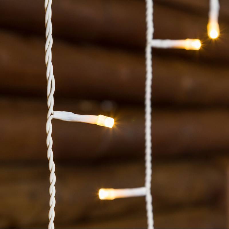 Lotti - Guirlande stalactite 20M H 60CM 480 LED blanc chaud 8 programmes câble blanc 24V Lotti - Image 3