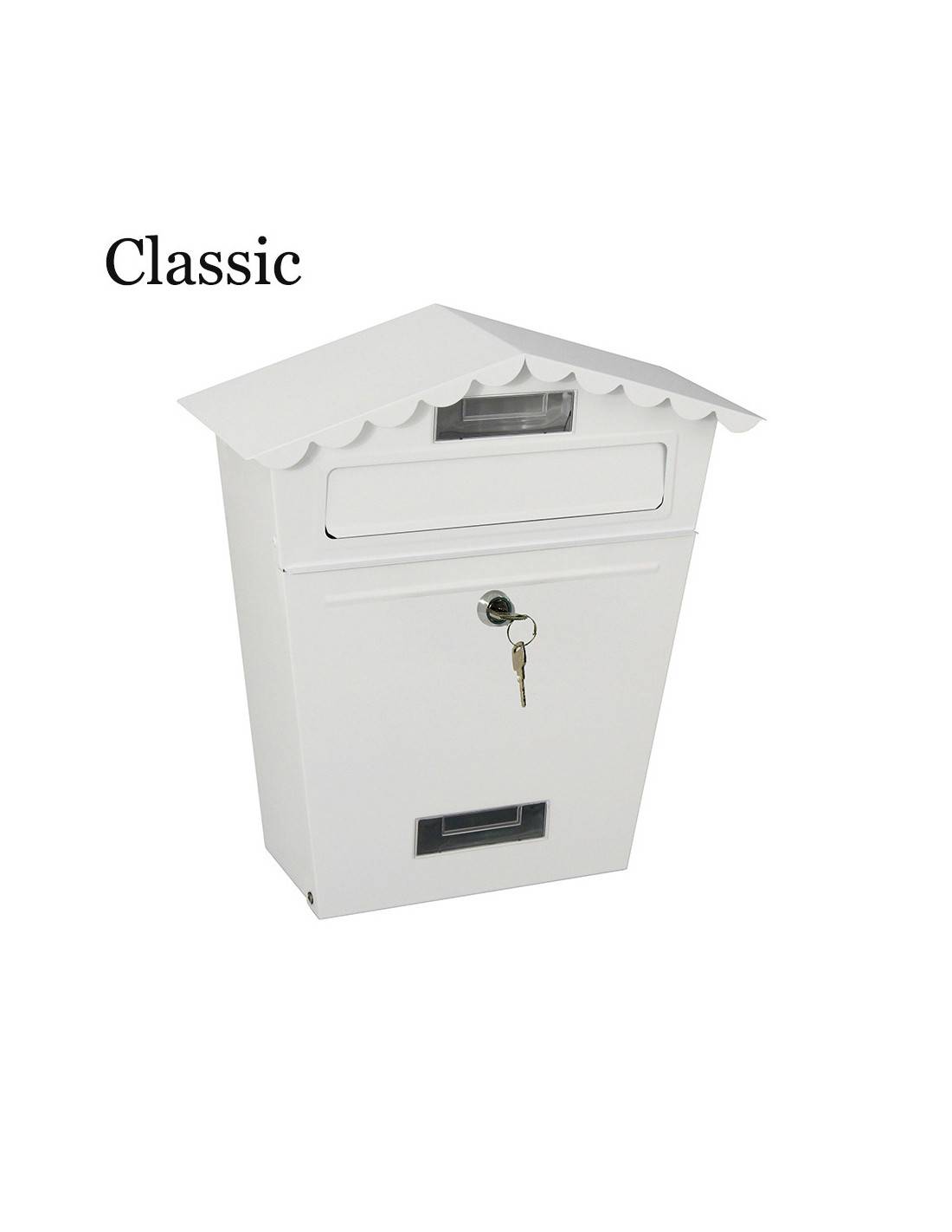Boîte Aux Lettres Classique Blanche Design Intemporel, Fixation Murale - Edm - Image 2