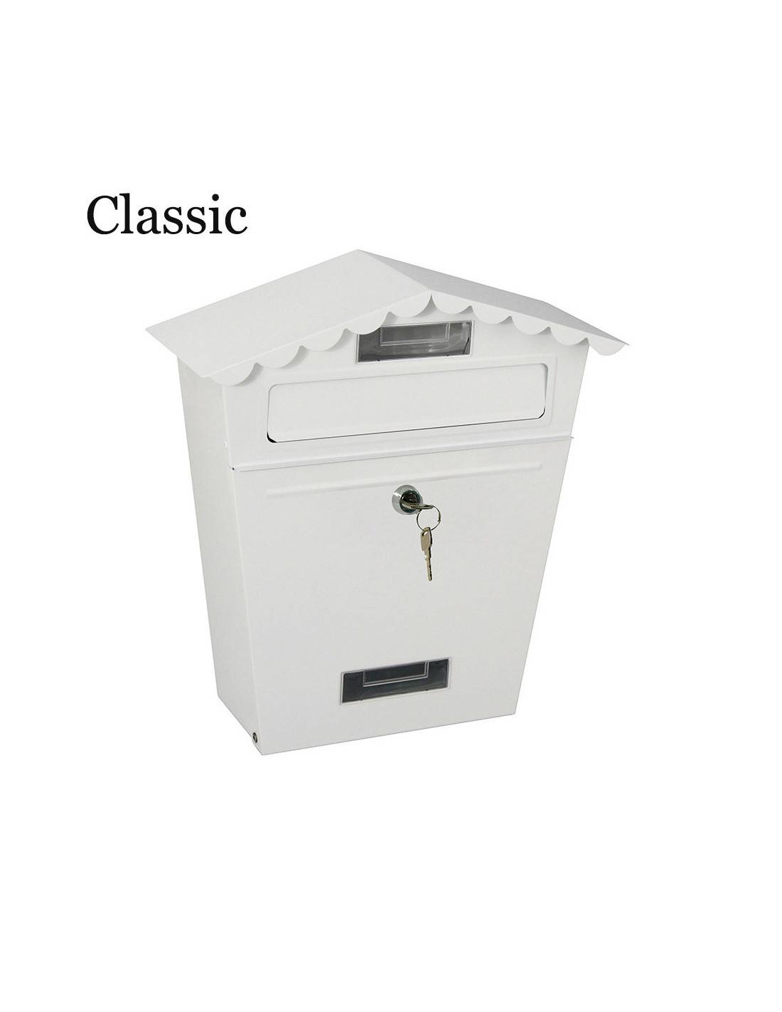 Boîte Aux Lettres Classique Blanche Design Intemporel, Fixation Murale - Edm - Image 1