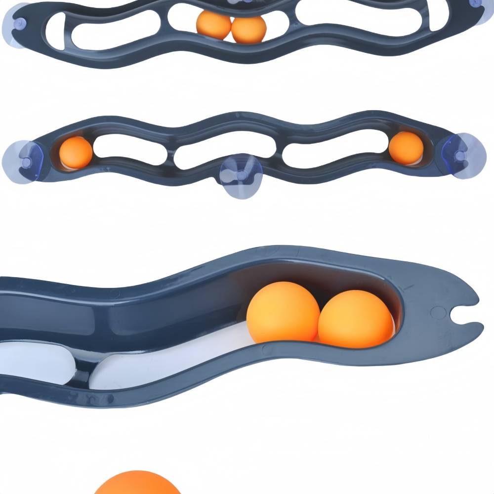 Jouet interactif pour chat-Balle de chasse à ventouse pour chat - Fixation fenêtre/miroir - Stimulation interactive - Living123 - Image 5