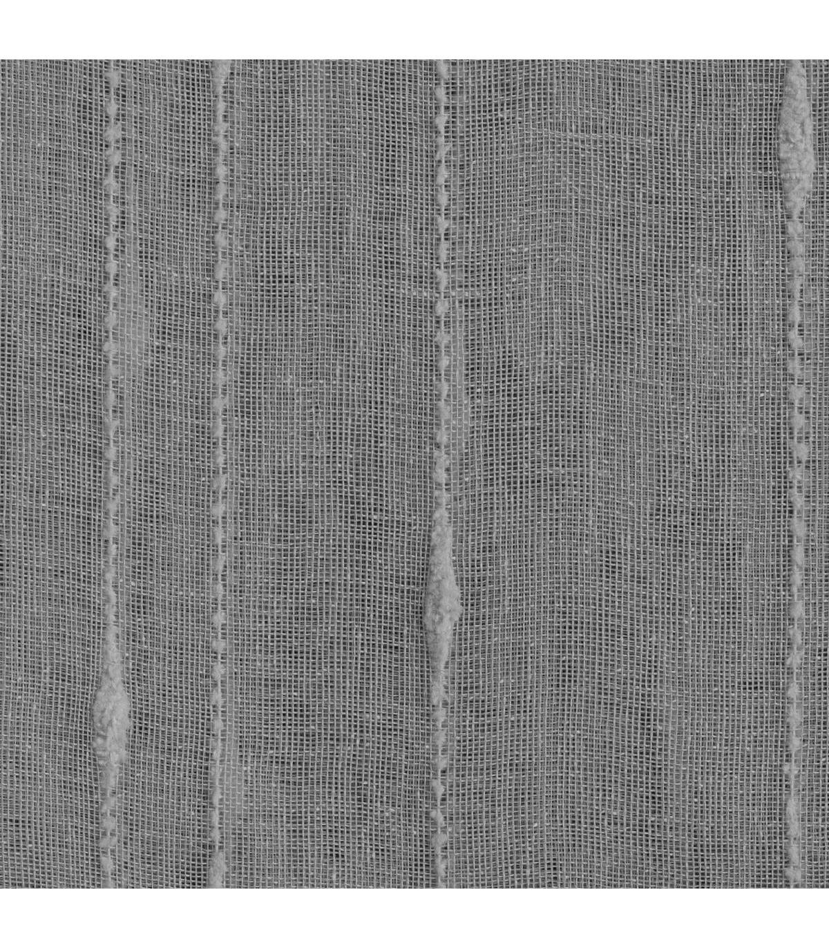 Voilage à œillets  Gris avec fines rayures en relief 140 x 260 cm - Image 3