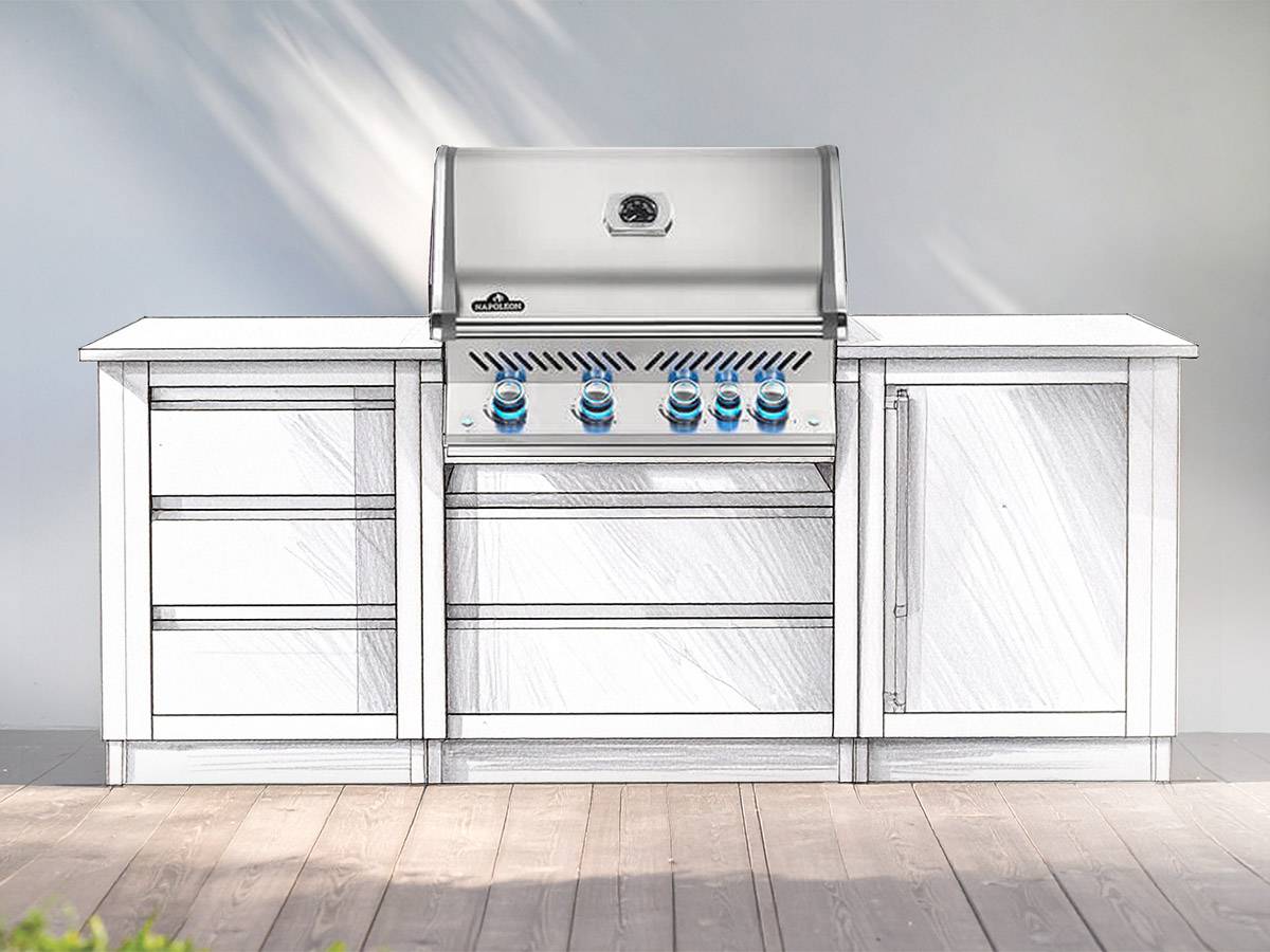 Napoleon - Barbecue à gaz encastrable Prestige Pro 500 inox avec rôtissoire - Napoleon - Image 10