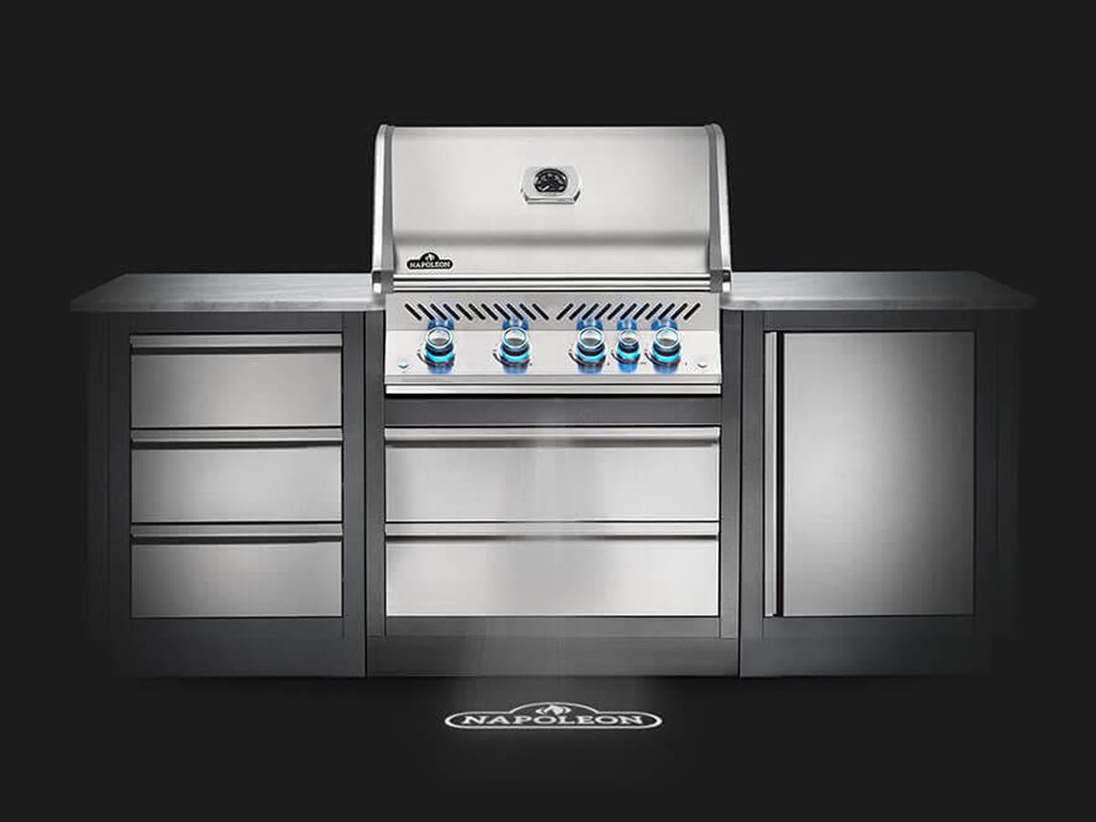 Napoleon - Barbecue à gaz encastrable Prestige Pro 500 inox avec rôtissoire - Napoleon - Image 9