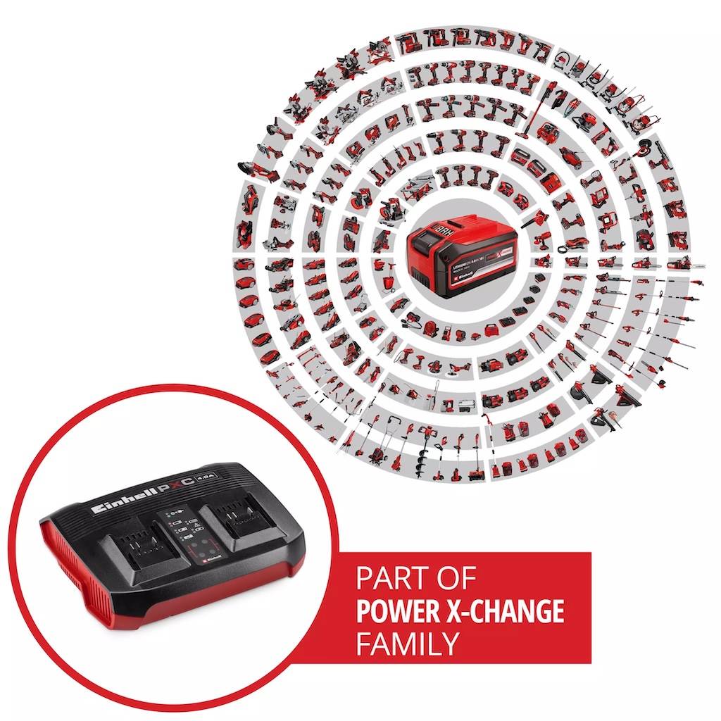 Einhell - Chargeur double rapide – Power X-Twincharger 4A - 18 V - 2 ports - LED - recharge simultanée Einhell - Image 2