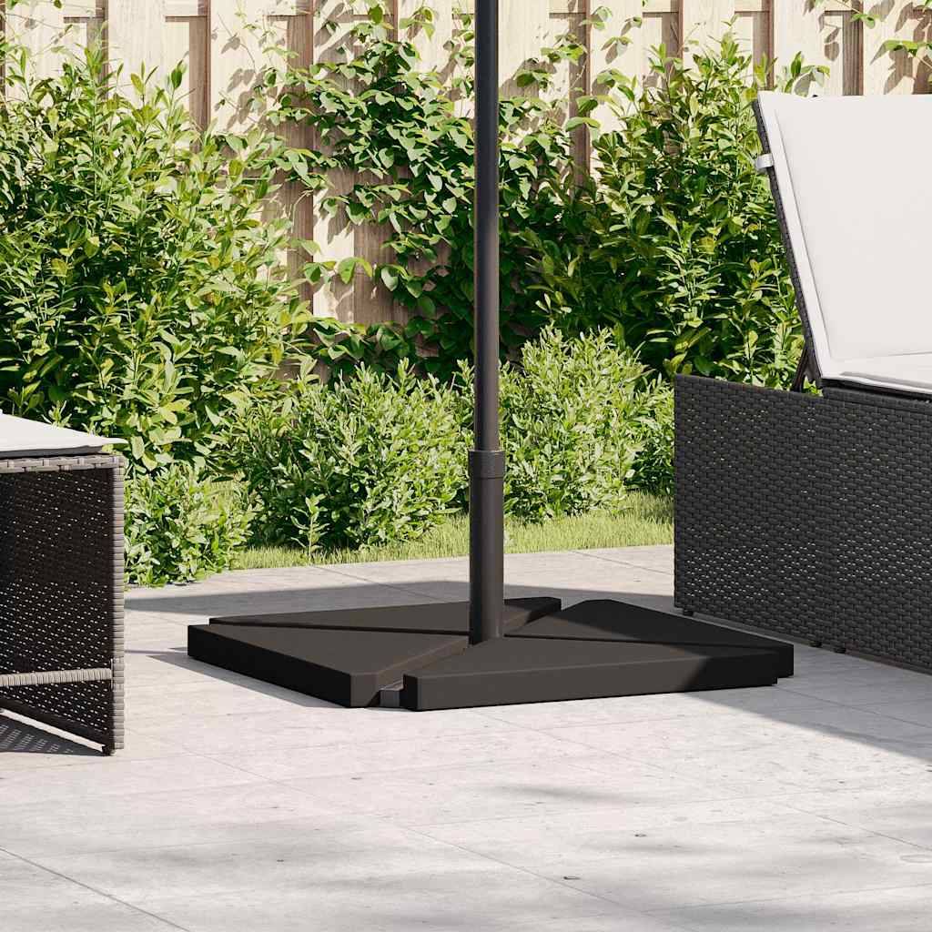 Ensemble de 5 pcs bases de parasols - accessoire parasol granit et acier - MEUBLE PRO - Image 4