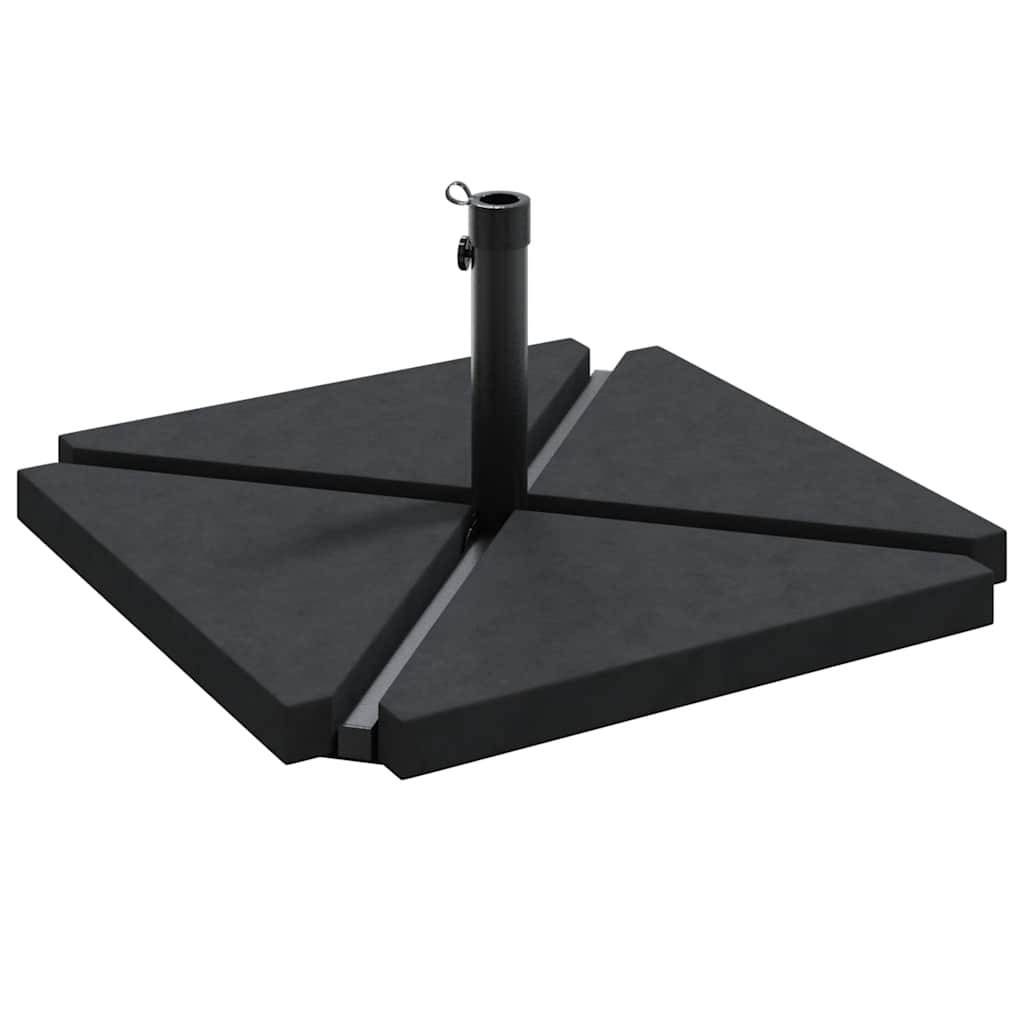 Ensemble de 5 pcs bases de parasols - accessoire parasol granit et acier - MEUBLE PRO - Image 1