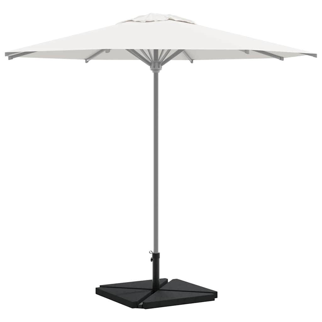 Ensemble de 5 pcs bases de parasols - accessoire parasol granit et acier - MEUBLE PRO - Image 2