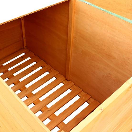 Coffre boîte meuble de jardin rangement 126 x 72 x 72 cm bois - Image 5