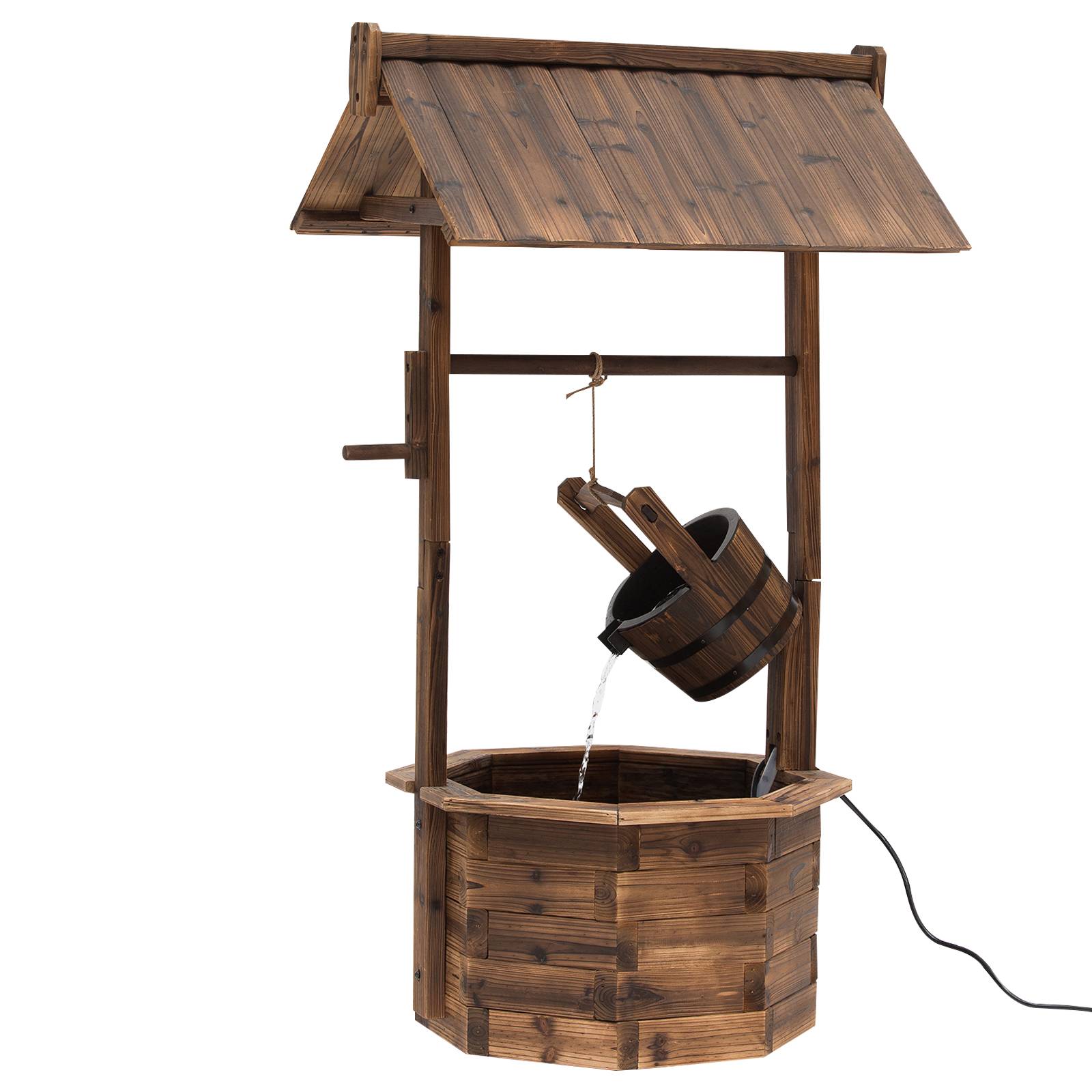 Fontaine de jardin bois marron 68 x 57 x 118 cm - PANGIVO - Image 1
