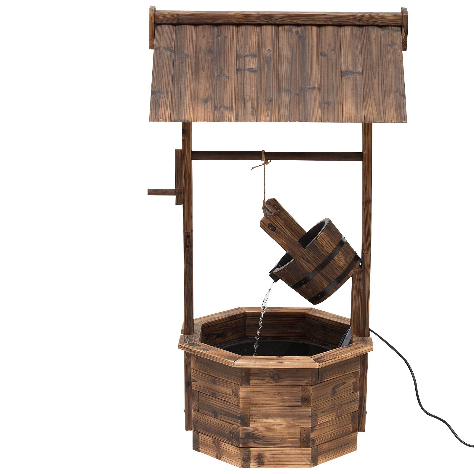 Fontaine de jardin bois marron 68 x 57 x 118 cm - PANGIVO - Image 2