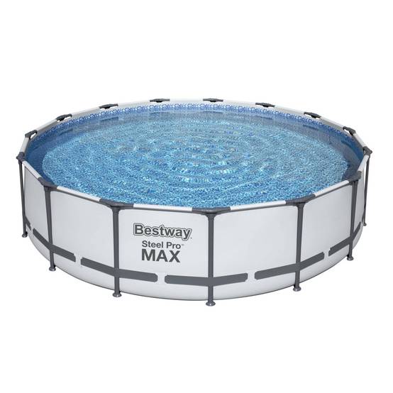 Bestway - Piscine Hors Sol Ronde Steel Pro Max BESTWAY 457x107cm Capacité 14970 Litres , Pompe, Échelle & Bache piscine Incluses - Image 1