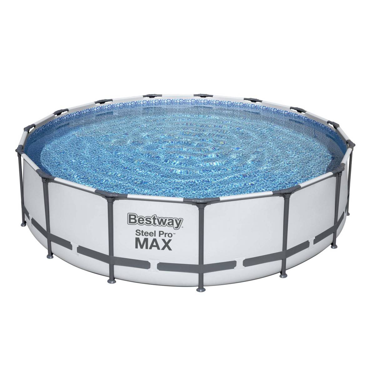 Bestway - Piscine Hors Sol Ronde Steel Pro Max BESTWAY 457x107cm Capacité 14970 Litres , Pompe, Échelle & Bache piscine Incluses - Image 1