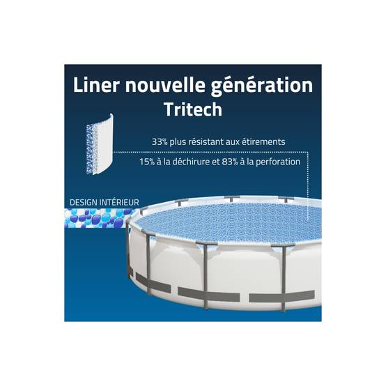 Bestway - Piscine Hors Sol Ronde Steel Pro Max BESTWAY 457x107cm Capacité 14970 Litres , Pompe, Échelle & Bache piscine Incluses - Image 5