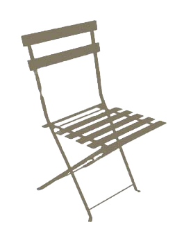 Châlet-Jardin - Lot de 2 de chaises de jardin pliantes Bistrot en acier - Taupe Chalet & Jardin - Image 1