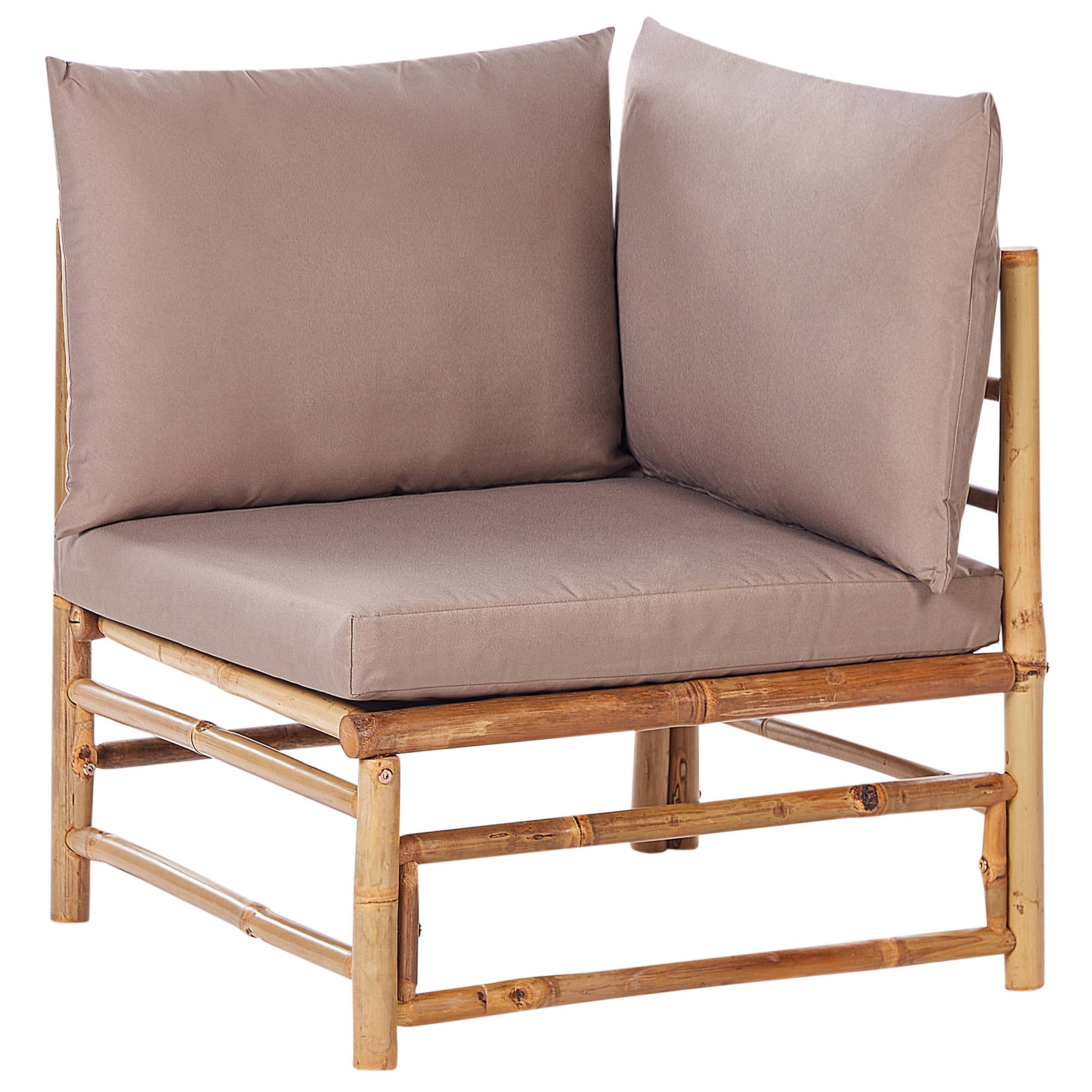 Beliani - Set de jardin, 4 Personnes Bambou Taupe CERRETO - Beliani - Image 4