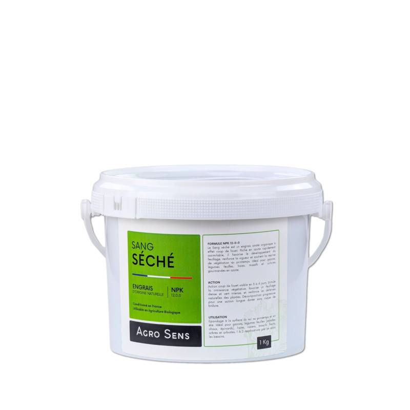 Sang séché - Engrais azoté, coup de fouet - Seau 1 kg - Image 1