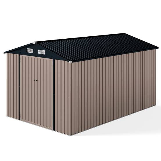 Abri de Jardin Extérieur, Grande Remise à Outils avec Toit Incliné, Portes Verrouillables avec Clés, 4 Aérations, 350x223x197cm - Image 1