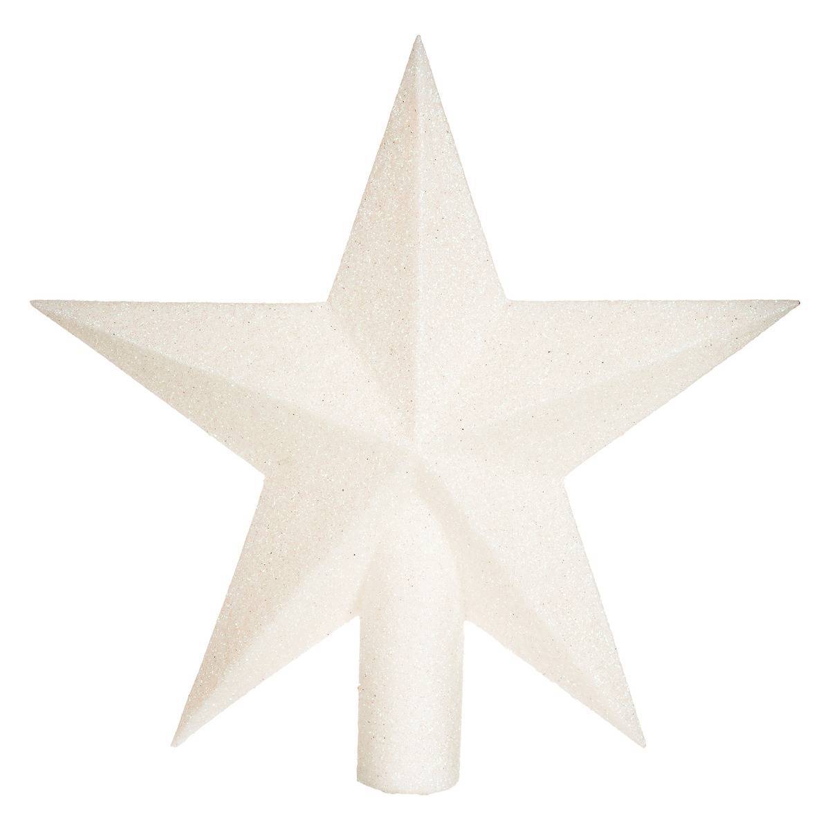 Fééric Lights & Christmas - Cimier étoile pailleté 22cm blanc - Feeric Lights & Christmas - Image 2