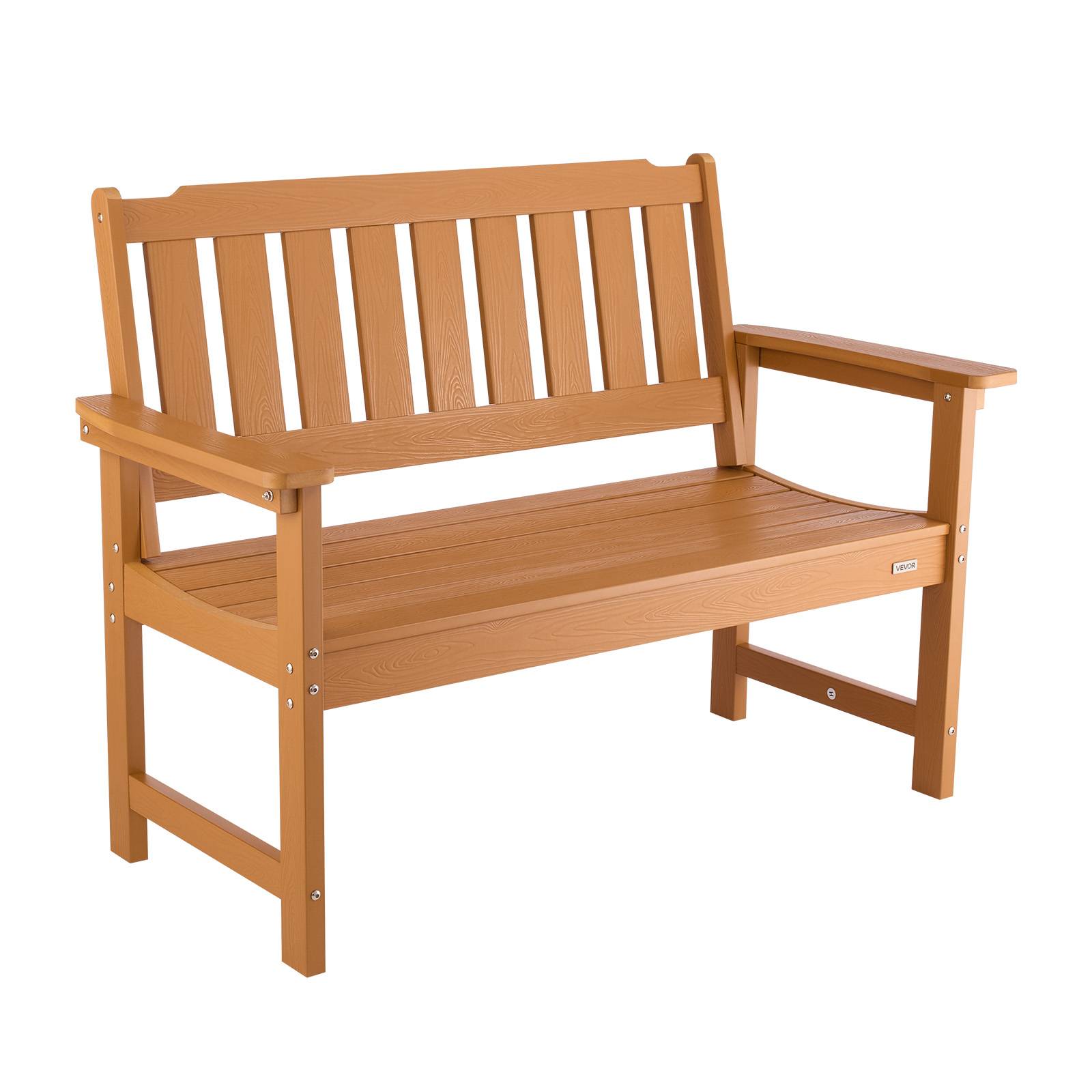 Vevor - VEVOR Banc de jardin banquette d'extérieur 128 cm plastique couleur bois naturel - Image 1