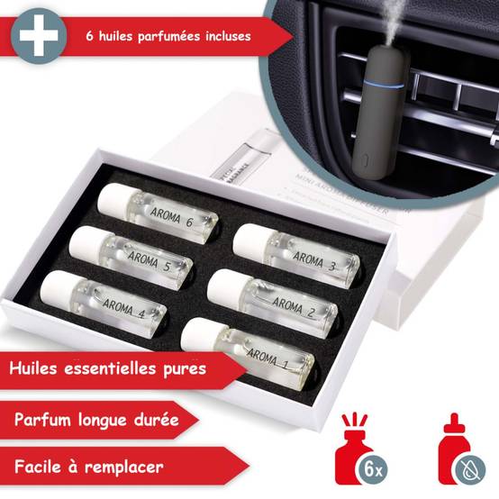 Diffuseur aromatique Blanc pour huile et parfum sans fil Idéal pour la voiture ou l'intérieur - Image 6