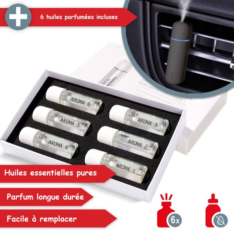 Diffuseur aromatique Blanc pour huile et parfum sans fil Idéal pour la voiture ou l'intérieur - Image 6