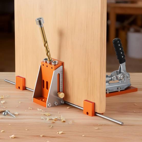 Vevor - VEVOR Kit gabarit de perçage de poche oblique 12,7–38,1 mm, corps alu CNC, foret étagé titane, tiges inox, kit complet. - Image 8