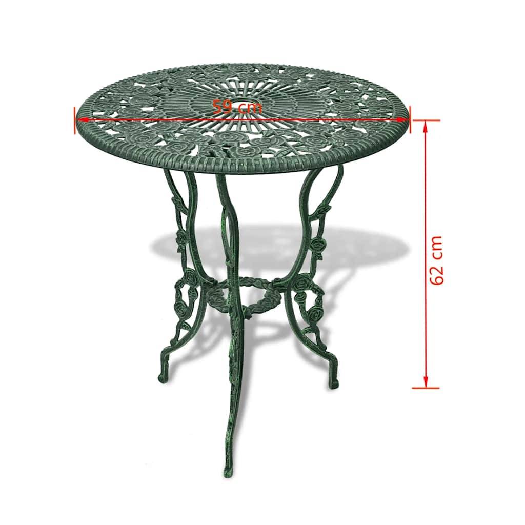 Vidaxl - Ensemble de bistro 3 pcs-Salons de jardin Aluminium coulé Vert - Image 10