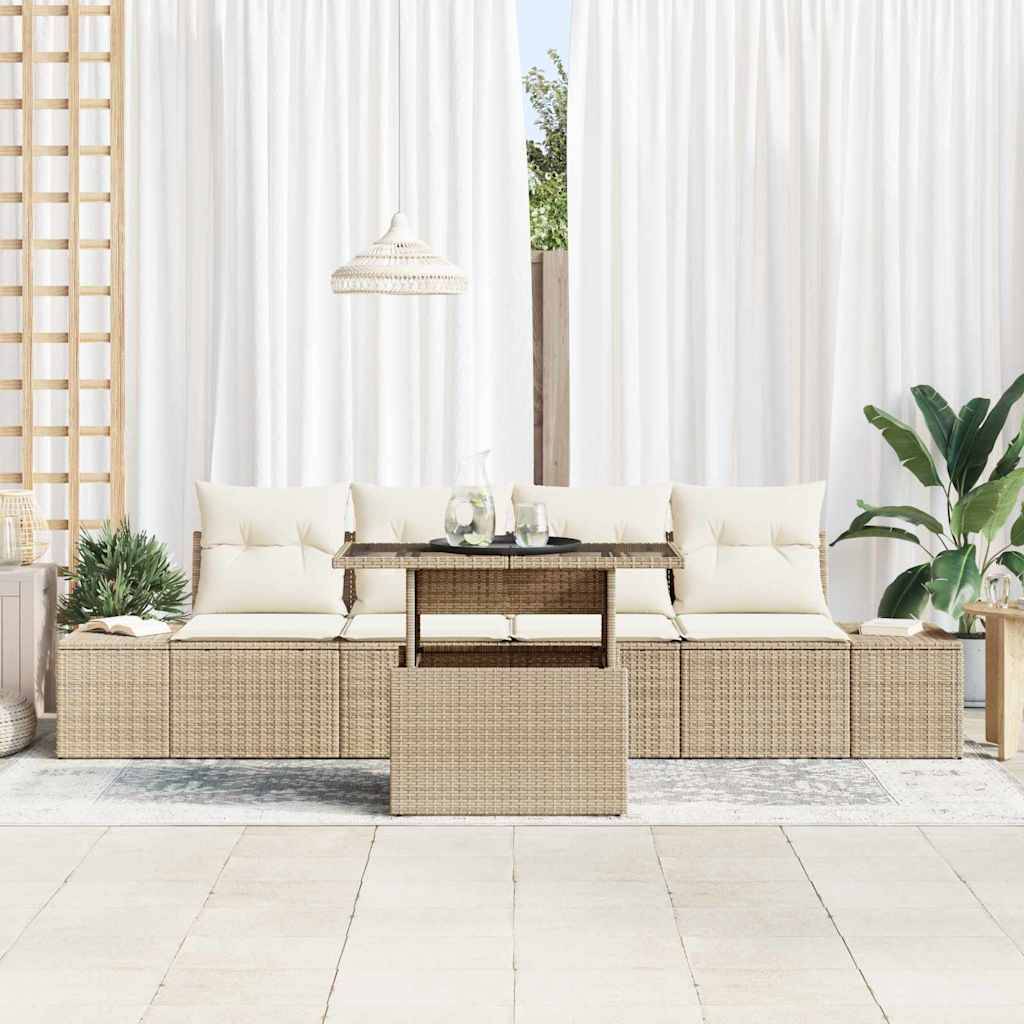 Salon Bas Jardin 5 Pièces Beige et Crème avec Canapés Côtés Confort – ComfortXL Outdoor Living - Image 3