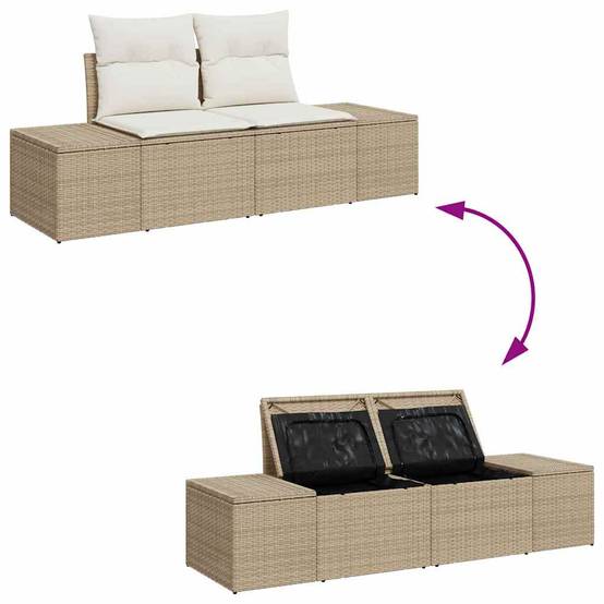 Salon Bas Jardin 5 Pièces Beige et Crème avec Canapés Côtés Confort – ComfortXL Outdoor Living - Image 8