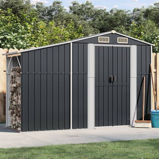Vidaxl - Abri de jardin anthracite 277x93x179 cm acier galvanisé vidaXL 364518 - Image 1