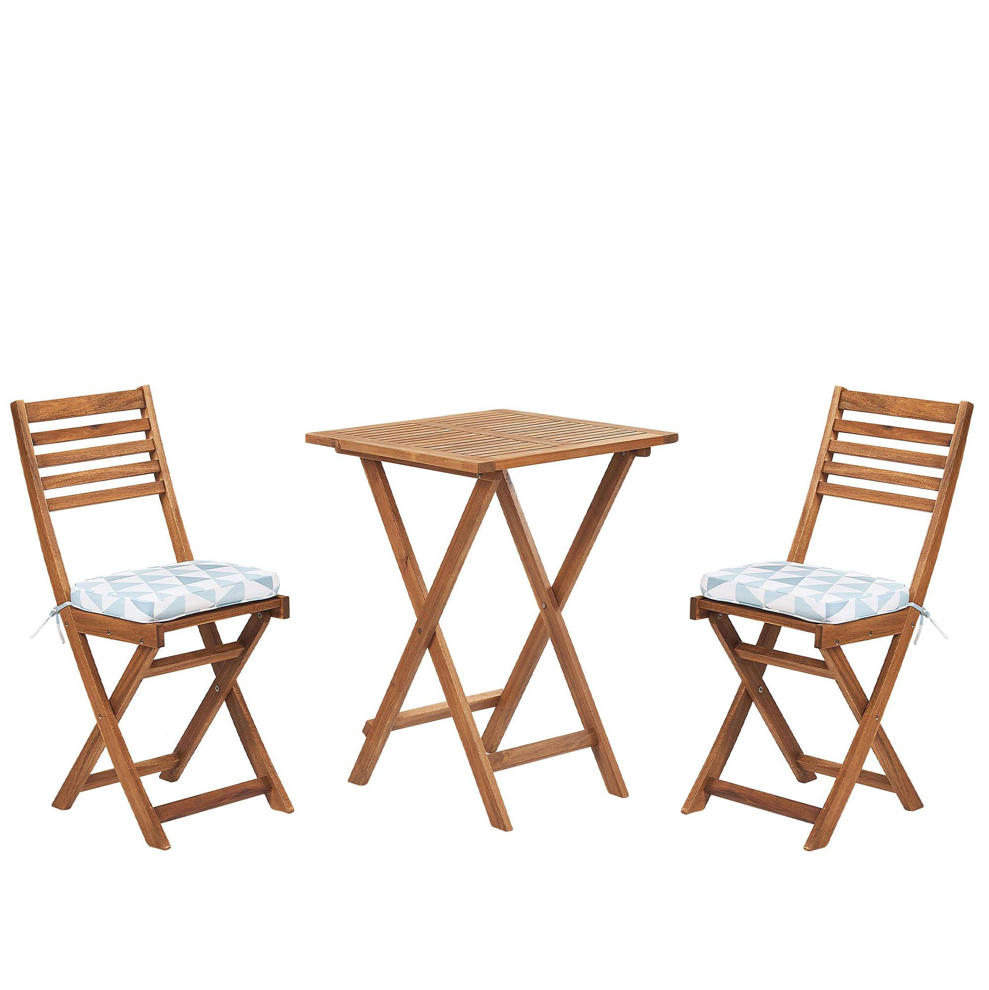 Beliani - Set de bistrot, 2 Personnes Acacia Bleu FIJI - 60x60x75- Beliani - Image 2