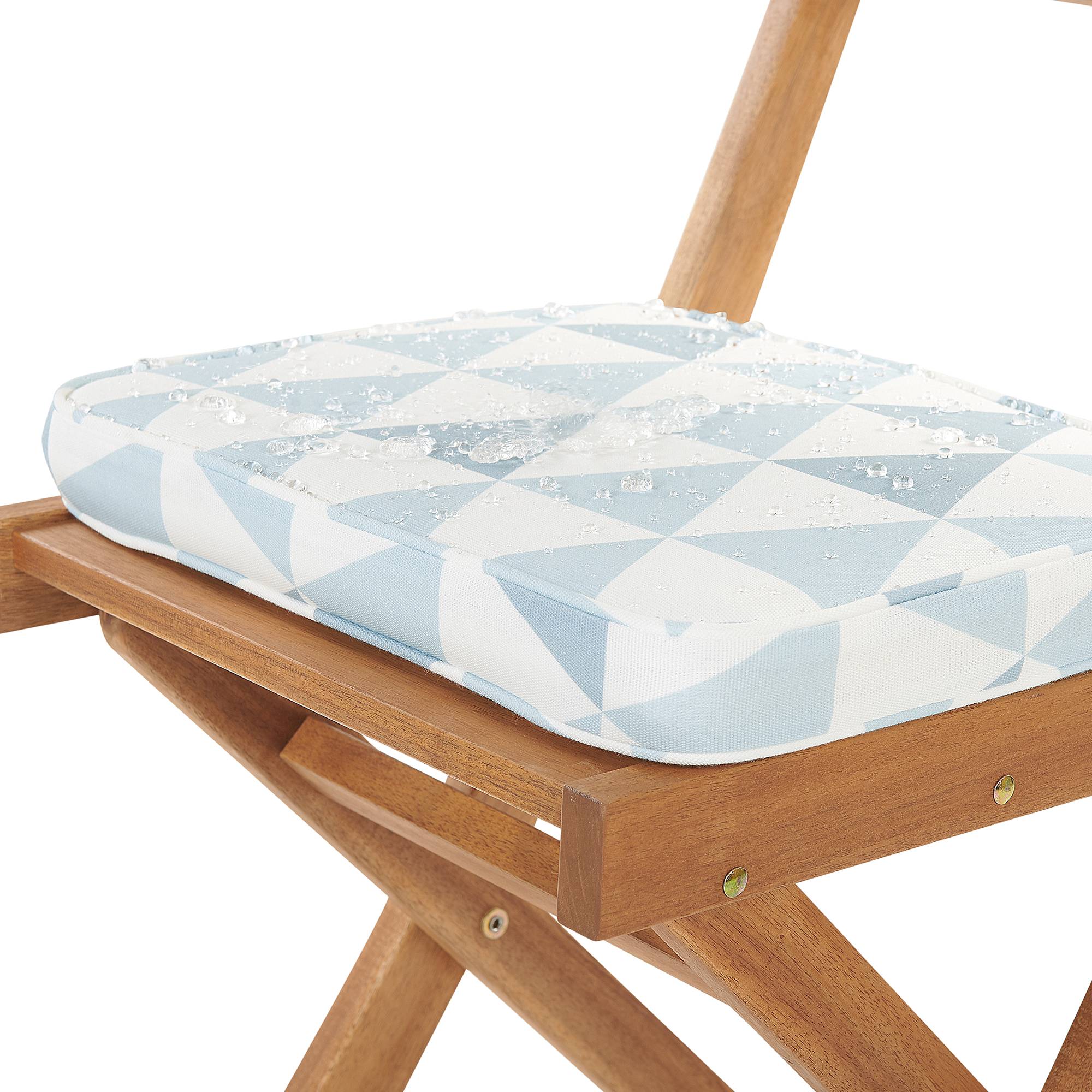 Beliani - Set de bistrot, 2 Personnes Acacia Bleu FIJI - 60x60x75- Beliani - Image 6
