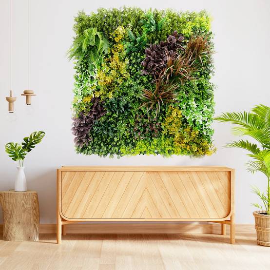 Mur Végétal Artificiel 1 m × 1 m « Life Jungle » – Plaque Ultra Dense Prête à Clipper - Image 4