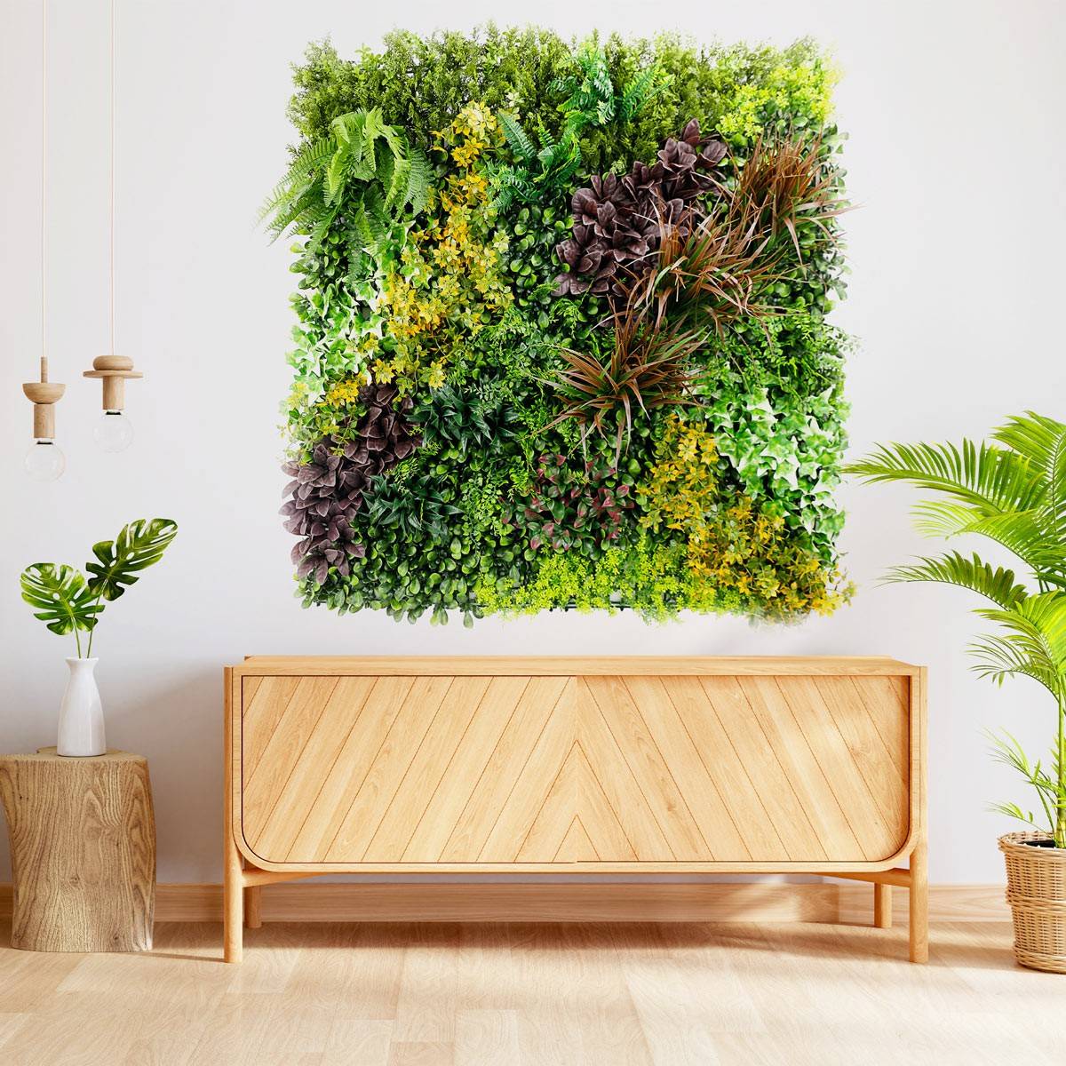 Mur Végétal Artificiel 1 m × 1 m « Life Jungle » – Plaque Ultra Dense Prête à Clipper - Image 4