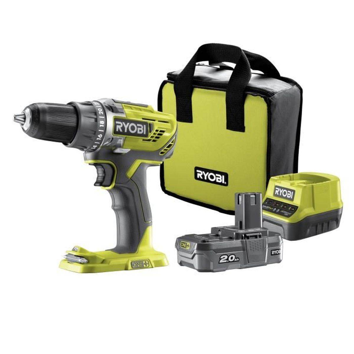 Perceuse-visseuse sans fil 18 V 50 Nm, mandrin 13 mm, 2 vitesses - RYOBI - Image 1